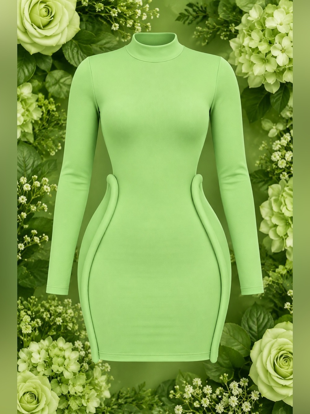 Crimson Allure Sculpted Mini Dress